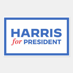 Pegatina Rectangular Kamala Harris por el presidente