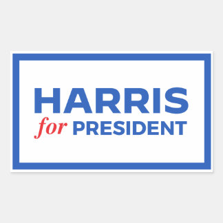 Pegatina Rectangular Kamala Harris por el presidente