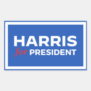 Pegatina Rectangular Kamala Harris por el presidente