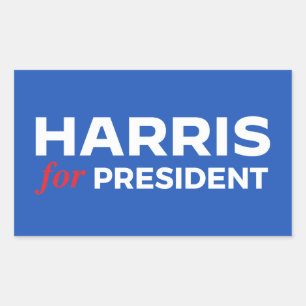 Pegatina Rectangular Kamala Harris por el presidente