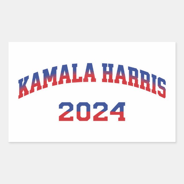 Pegatina Rectangular Kamala Harris Por El Presidente 2024 (Anverso)