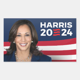 Pegatina Rectangular Kamala Harris por la presidencia en 2024