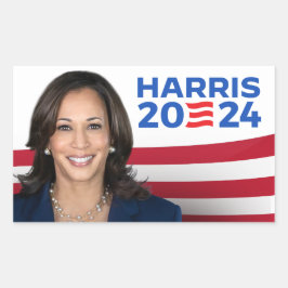 Pegatina Rectangular Kamala Harris por la presidencia en 2024
