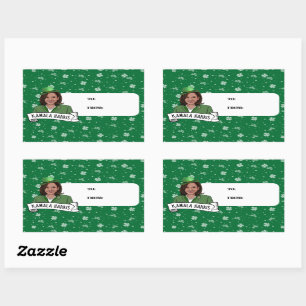 Pegatina Rectangular Kamala Harris St. Patrick