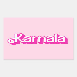 Pegatina Rectangular Kamala Pink