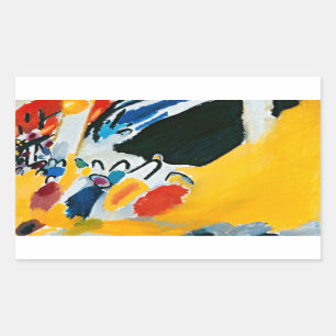 Pegatina Rectangular Kandinski Impression III Concierto Resumen Pintura
