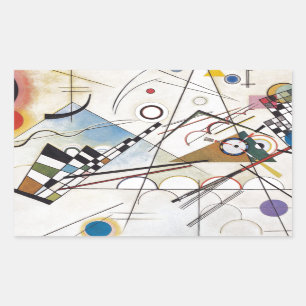 Pegatina Rectangular Kandinsky 1923/composicion viii/pixdezines