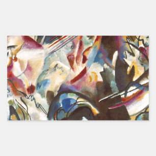 Pegatina Rectangular Kandinsky Composición VI Pintura abstracta