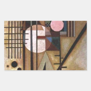 Pegatina Rectangular Kandinsky Construcción Suavizada