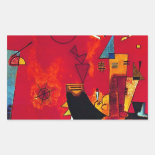 Pegatina Rectangular Kandinsky Mit und Gegen