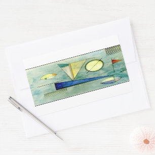 Pegatina Rectangular Kandinsky - Niebla, arte abstracto,