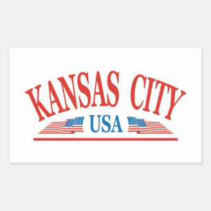 Pegatina Rectangular Kansas City Missouri