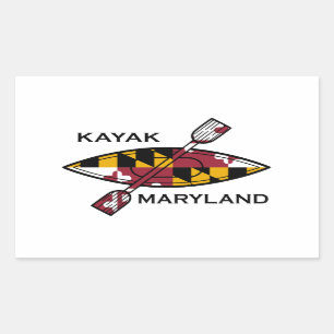 Pegatina Rectangular Kayak Maryland