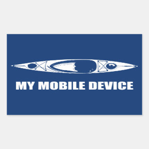 Pegatina Rectangular Kayak, mi dispositivo móvil