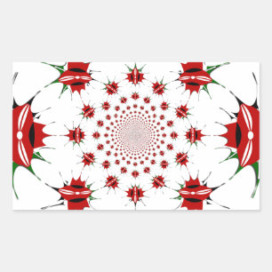 Pegatina Rectangular Kenia mágica: La identidad cultural Kaleidoscope �