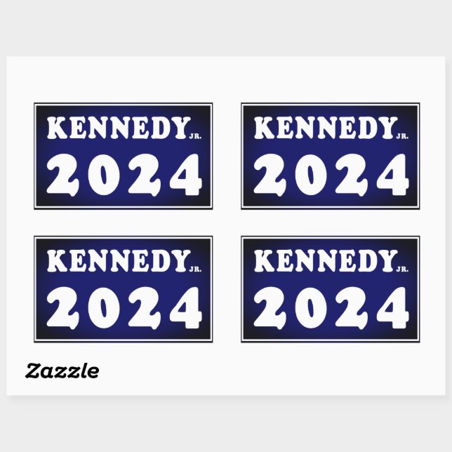 Pegatina Rectangular Kennedy Jr. 2024 (Hoja)