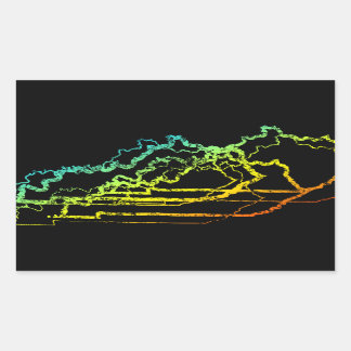 Pegatina Rectangular kentucky chill blur