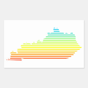 Pegatina Rectangular kentucky chill fade
