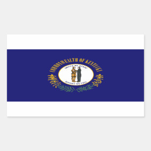 Pegatina Rectangular Kentucky: Commonwealth Bluegrass Bandera del estad