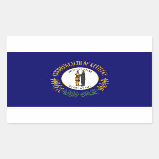 Pegatina Rectangular Kentucky: Commonwealth Bluegrass Bandera del estad