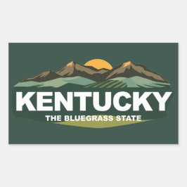 Pegatina Rectangular Kentucky Estados Unidos de América