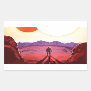 Pegatina Rectangular Kepler Space Travel Destination Planet Adventure