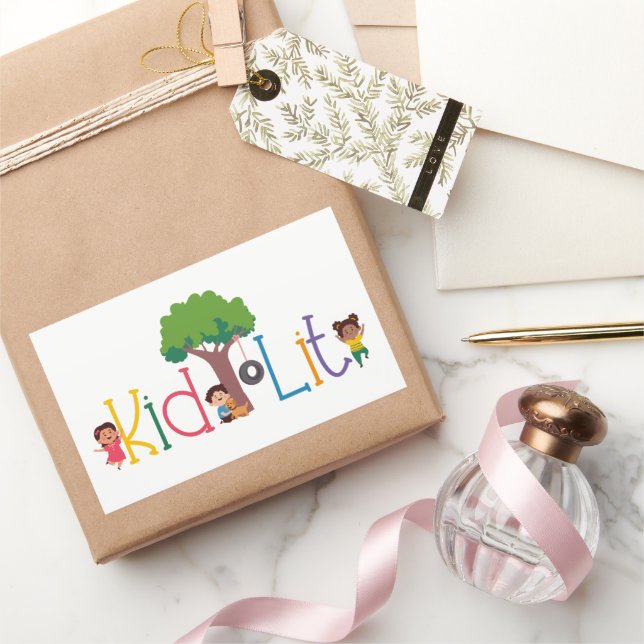 Pegatina Rectangular Kid Lit Genre Lover (Regalar)