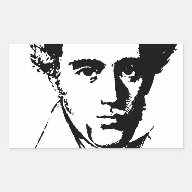 Pegatina Rectangular Kierkegaard (Anverso)