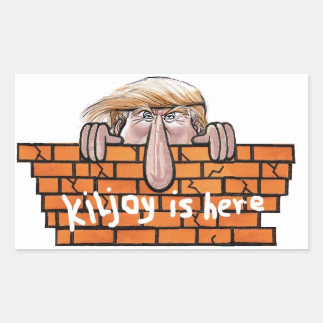 Pegatina Rectangular Kiljoy está aquí (Anverso)