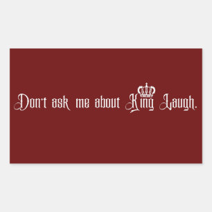 Pegatina Rectangular King Laugh