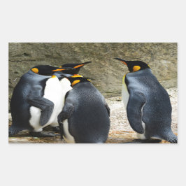 Pegatina Rectangular King Penguin