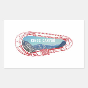Pegatina Rectangular Kings Canyon Climbing Carabiner