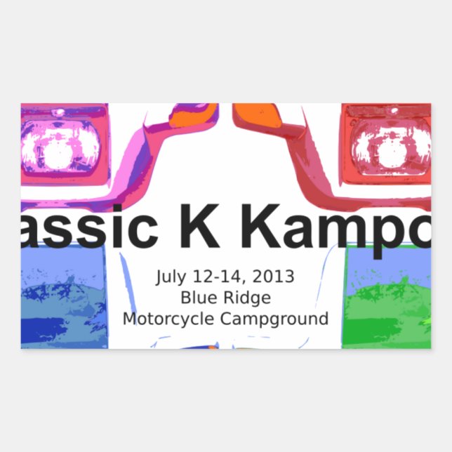 Pegatina Rectangular Klassic K kampout VI 2013 (Anverso)