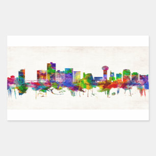 Pegatina Rectangular Knoxville Tennessee Skyline