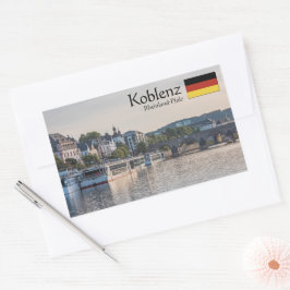 Pegatina Rectangular Koblenz Alemania Souvenir
