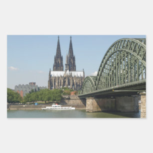 Pegatina Rectangular Koeln (Colonia) en Alemania