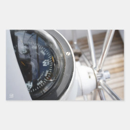 Pegatina Rectangular Kompas dat de richting geeft aan een avontuur. 