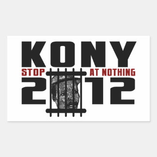 Pegatina Rectangular Kony 2012 - Detente en nada