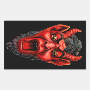 Pegatina Rectangular Krampus menstrual