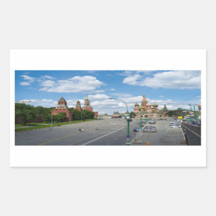 Pegatina Rectangular Kremlin de Moscú