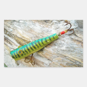 Pegatina Rectangular L Cooper Goo Goo Ojos Alumnos de pesca de época