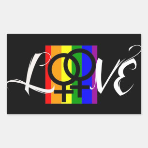PEGATINA RECTANGULAR L・ ♀ VE BUMPER STICKER