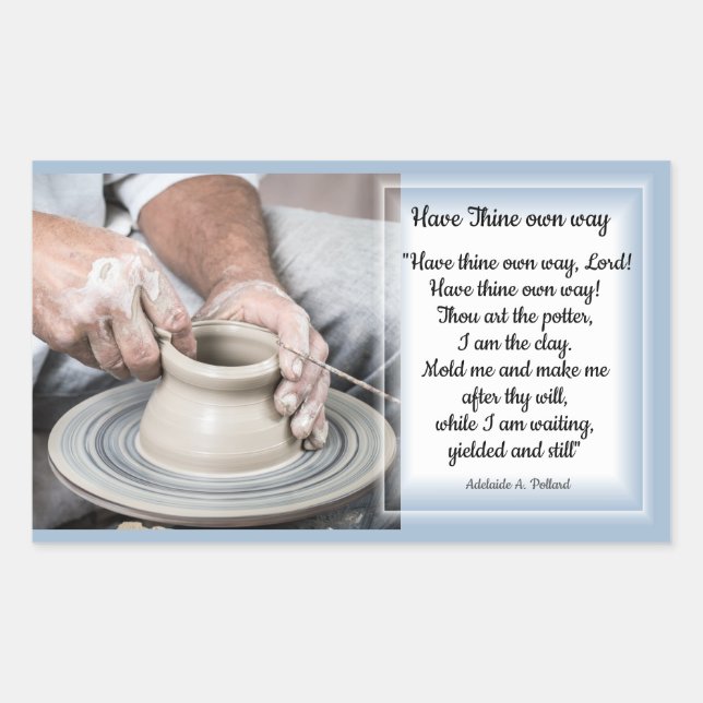 Pegatina Rectangular La alfombra en el trabajo, haz tu camino Señor (Anverso)