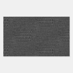 Pegatina Rectangular La apariencia de la piel de lagarto realista negro
