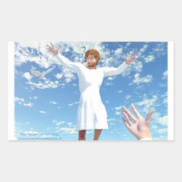 Pegatina Rectangular La Ascensión de Jesús