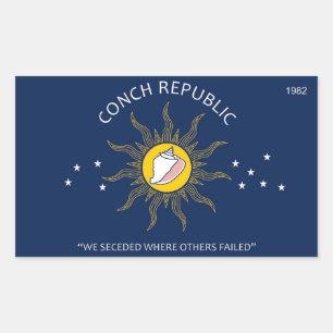 Pegatina Rectangular La auténtica República de Conch EVITA FALKES