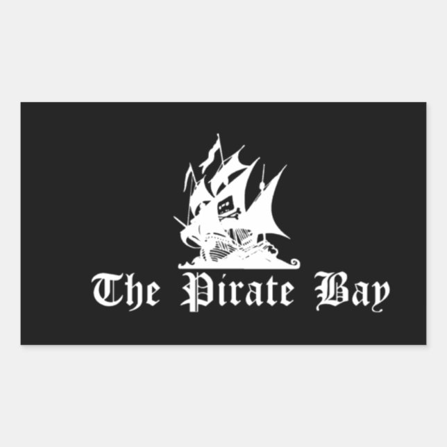 Pegatina Rectangular La Bahía Pirata (Anverso)