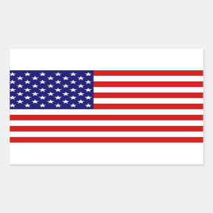 Pegatina Rectangular La bandera americana