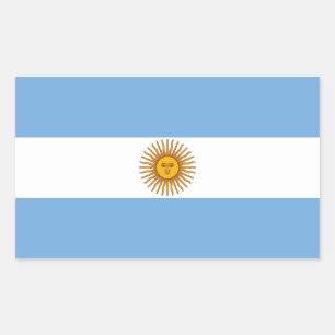 Pegatina Rectangular La bandera de Argentina