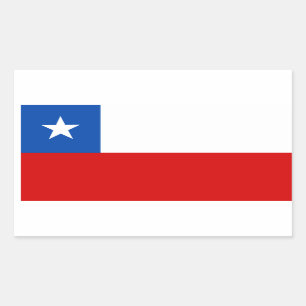 Pegatina Rectangular La bandera de Chile